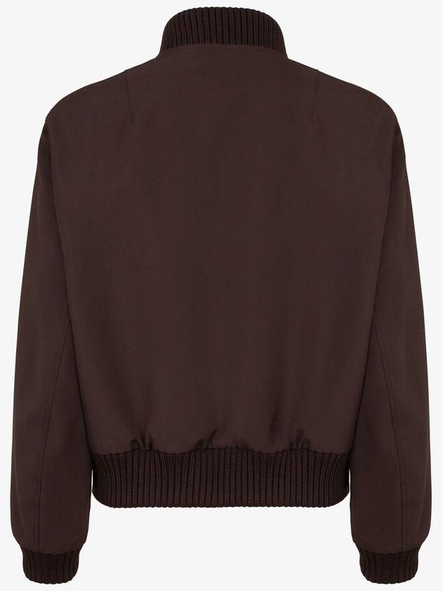 Luxury Fendi FF Fragment Reversible Bomber Jacket Brown Yellow