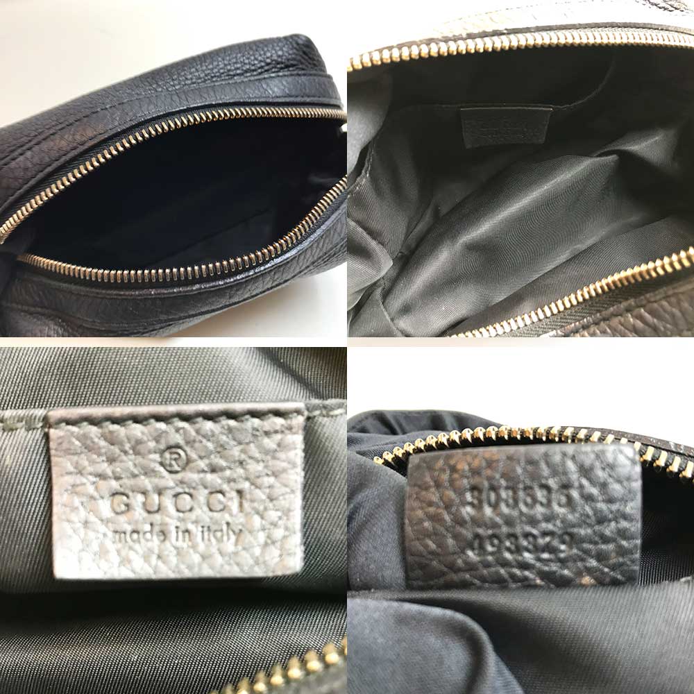 Luxury Gucci Trending 2025 Leather Soho Cosmetic Pouch 308636