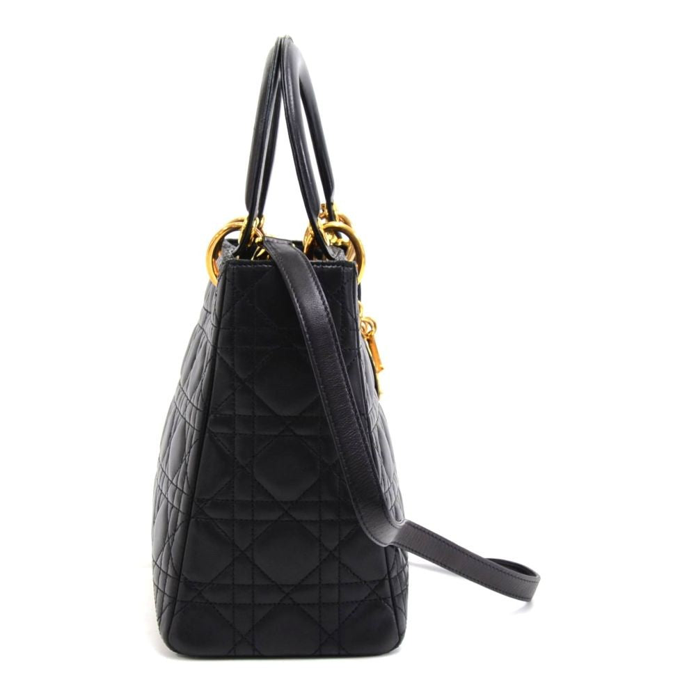 Lady Luxury DiorCannage Quilt Leather Medium Bag