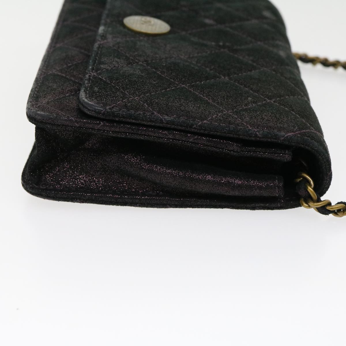 Luxury Chanel Matrasse Chain Shoulder Bag Satin Purple CC 30950A