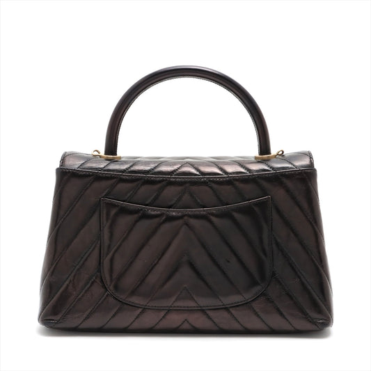 Chanel Coco Handle 29 S 2WAY Handbag V Stick Black G A92991