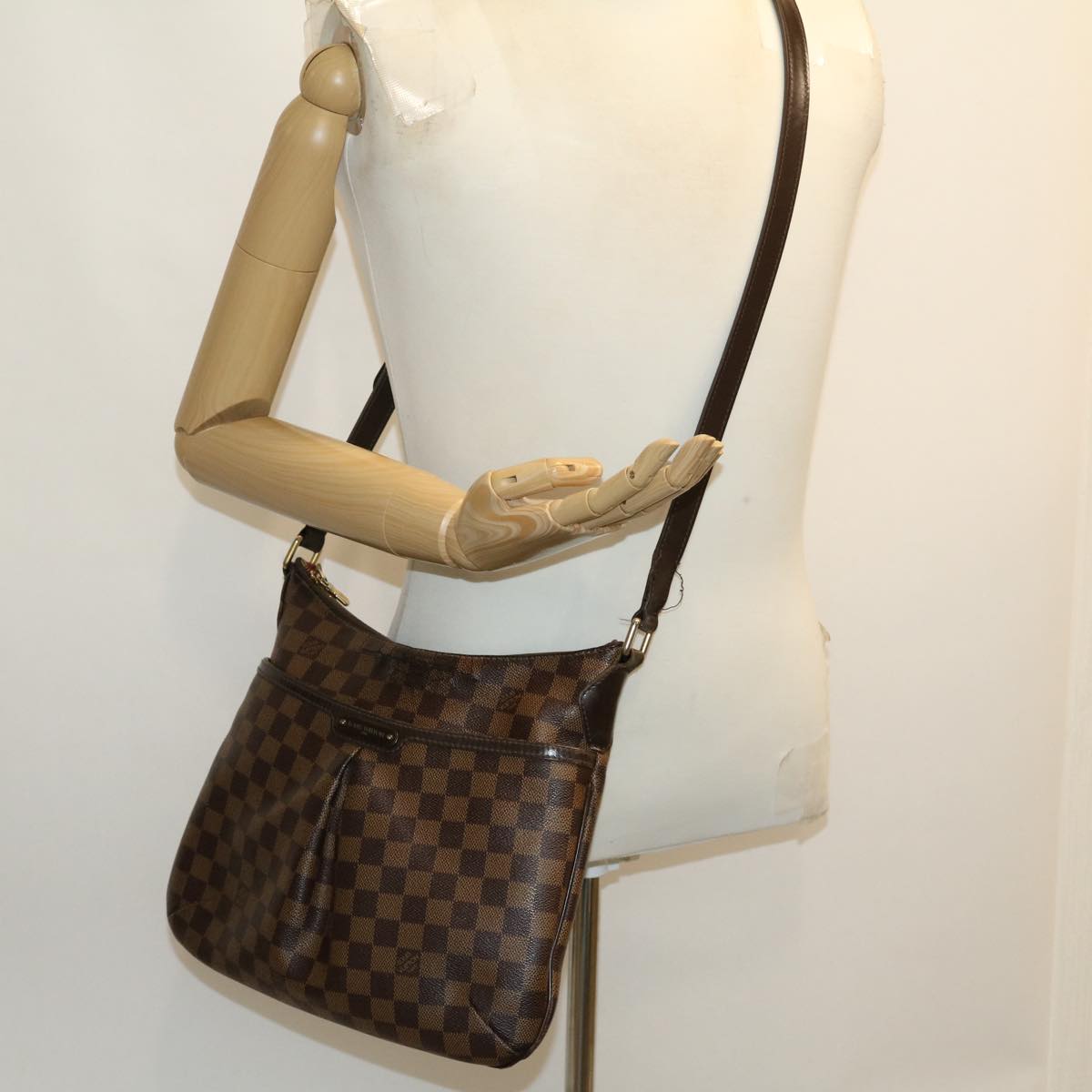LOUIS VUITTON Damier Ebene Bloomsbury PM Shoulder Bag N42251 LV 31116