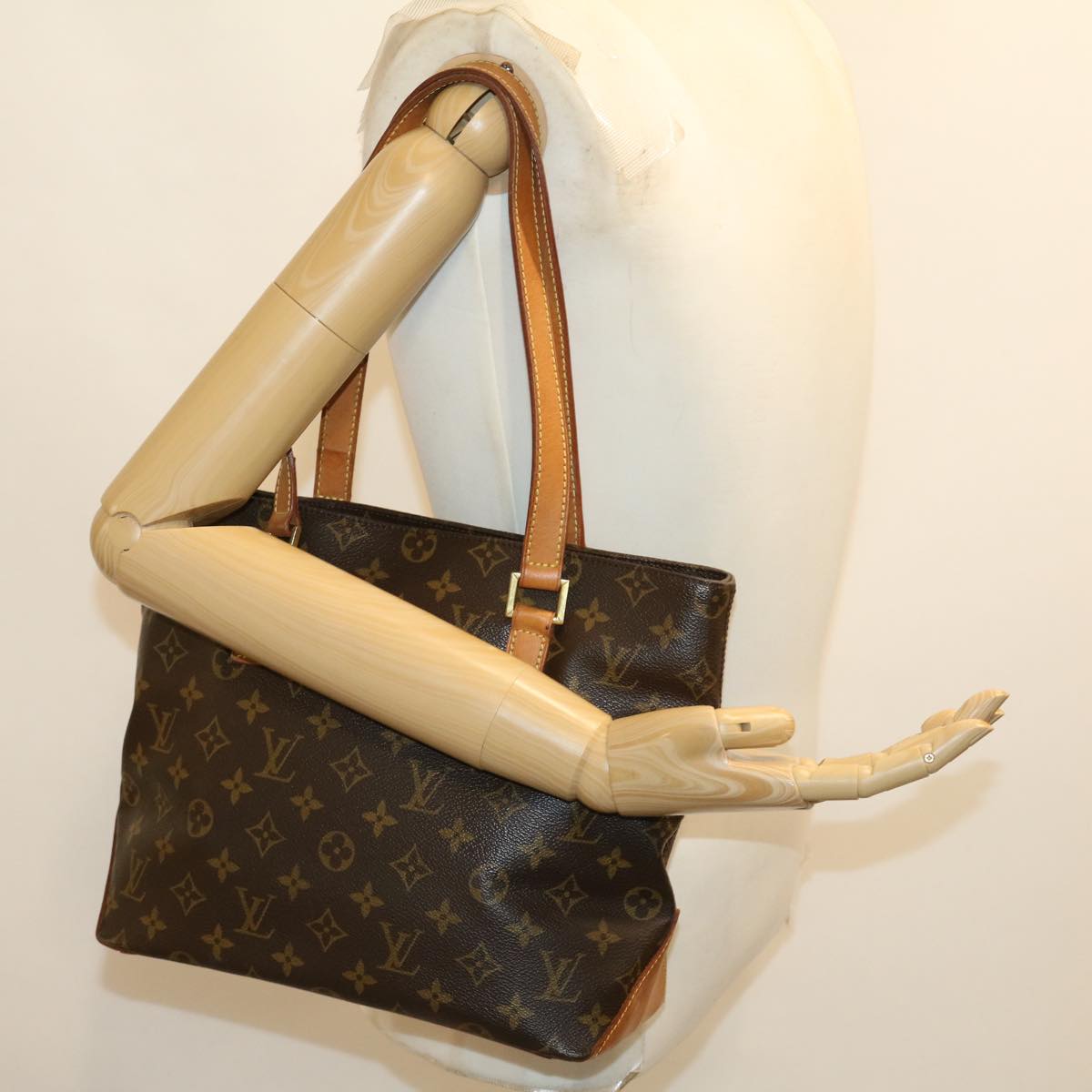 LOUIS VUITTON Monogram Cabas Piano Tote Bag M51148 LV 31212