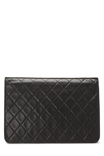 Chanel, Black Quilted Lambskin Ex Flap Medium, Black