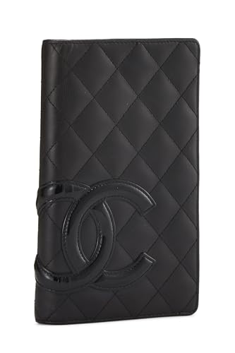 Chanel, Black Quilted Calfskin Cambon Ligne Long Wallet, Black