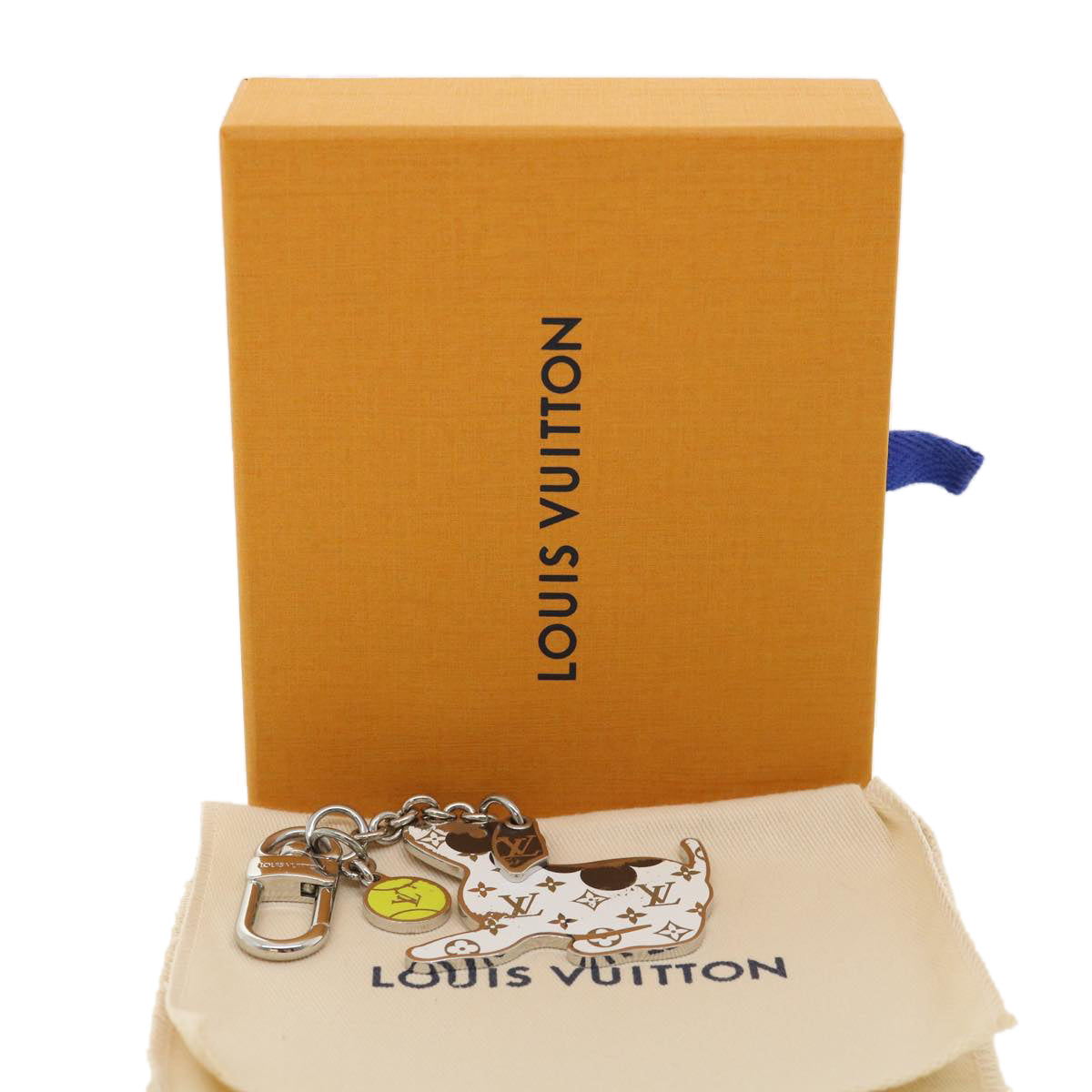 LOUIS VUITTON BijouxSac・LV Dog Key Holder metal Silver M00747 LV 31437