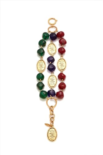 Chanel, Gold & Multicolor Gripoix Bracelet, Gold