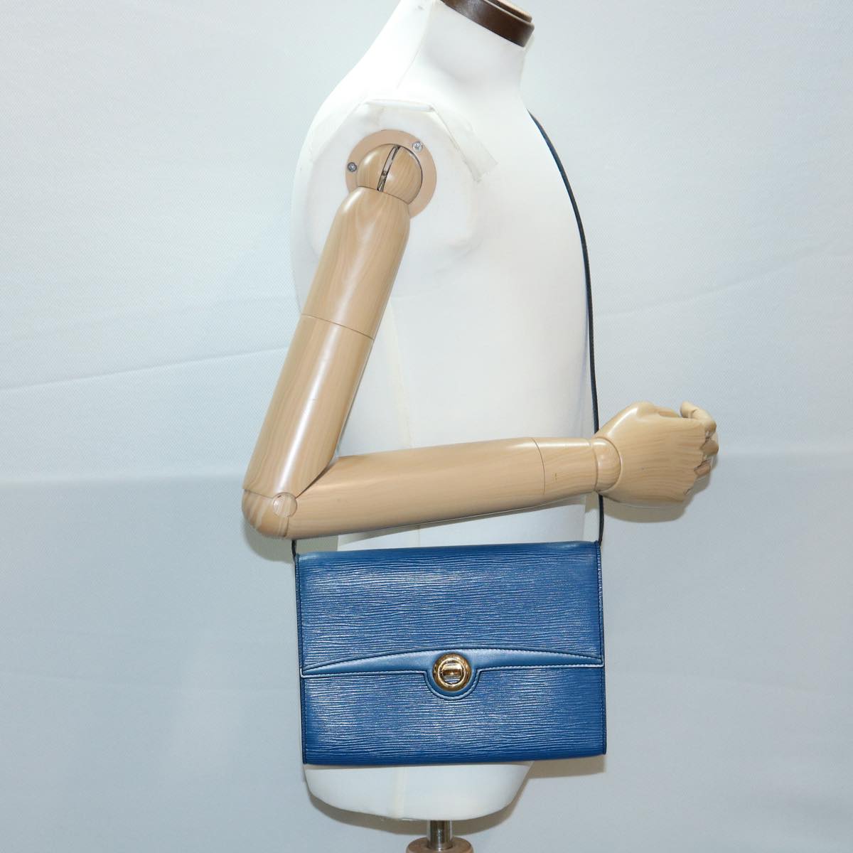 LOUIS VUITTON Epi Arsch Shoulder Bag 2Way clutch Blue M52575 LV 31721
