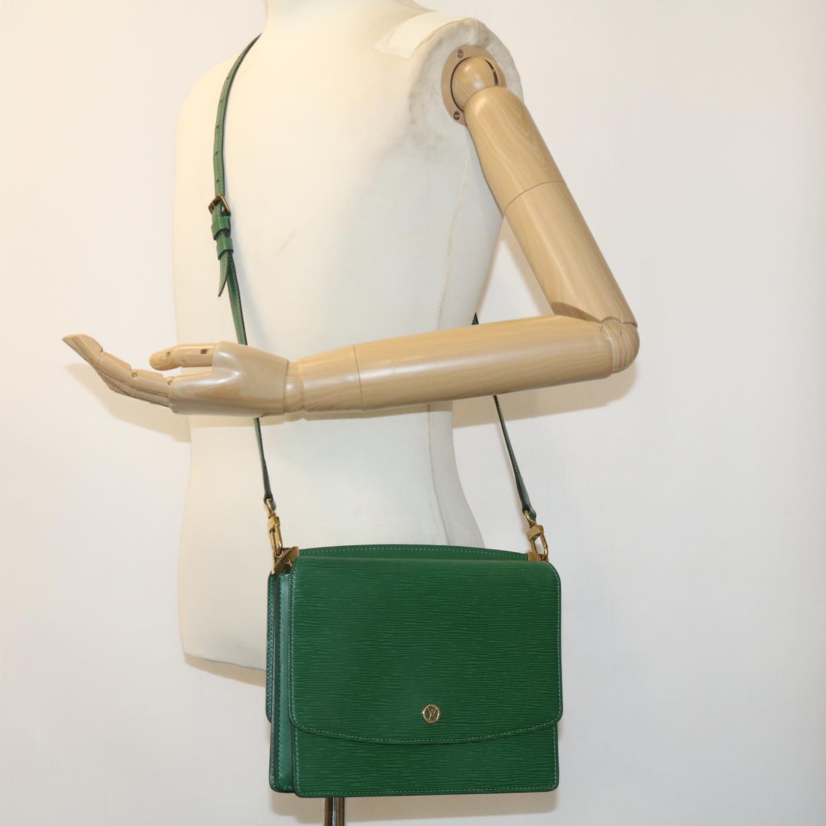 LOUIS VUITTON Epi Grenel Shoulder Bag Green M52364 LV 31936