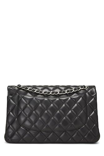 Chanel, Black Quilted Lambskin New Classic Jumbo, Black