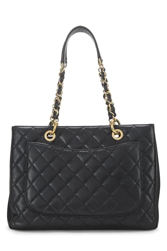 Chanel, Black Quilted Caviar Grand Shopping Tote (GST), Black