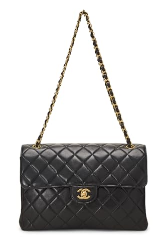 Chanel, Black Quilted Lambskin Double Sided Classic Flap Medium, Black