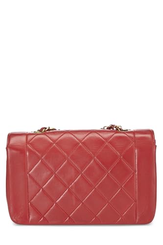 Chanel, Red Quilted Lambskin Diana Flap Small, Red