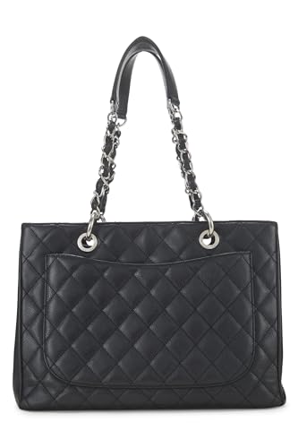 Chanel, Black Quilted Caviar Grand Shopping Tote (GST), Black