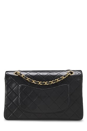 Chanel, Black Quilted Lambskin Classic Double Flap Medium, Black