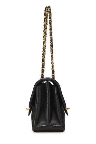 Chanel, Black Quilted Lambskin Double Sided Classic Flap Medium, Black
