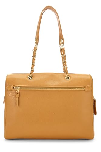 Chanel, Orange Caviar Zip Tote, Orange