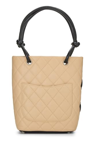Chanel, Beige Quilted Calfskin Cambon Ligne Tote Mini, Beige