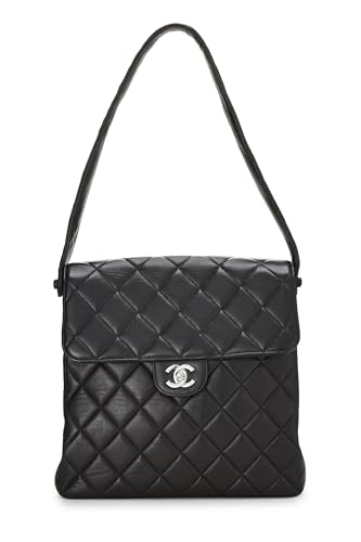 Chanel, Black Quilted Lambskin Double Sided Tall, Black
