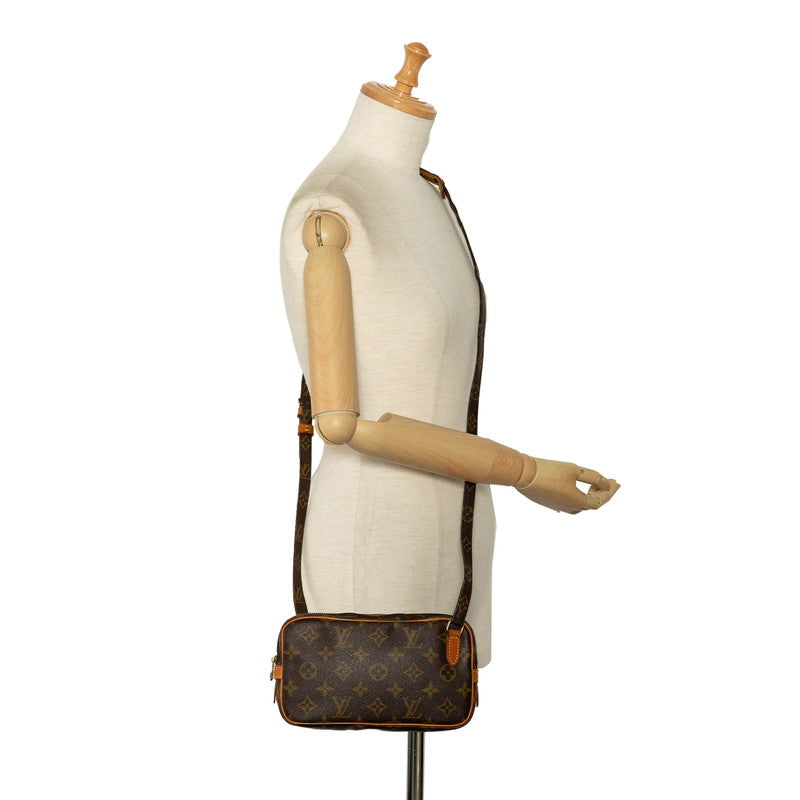 Louis Vuitton Monogram Marley Bandouliere Slipper Shoulder Bag M51828 Brown PVC Leather Louis Vuitton