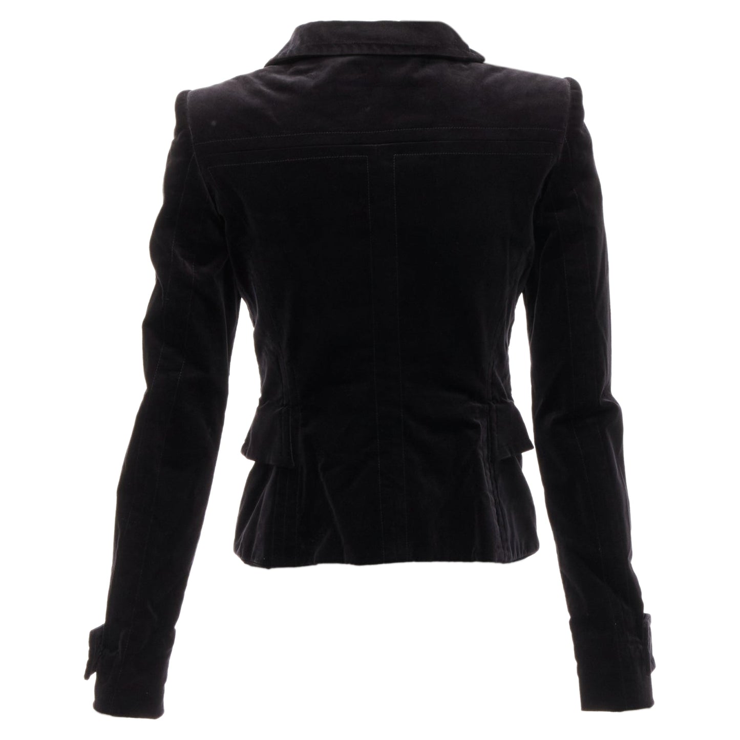 Gucci Tom Ford velour eyelet fitted jacket blazer
