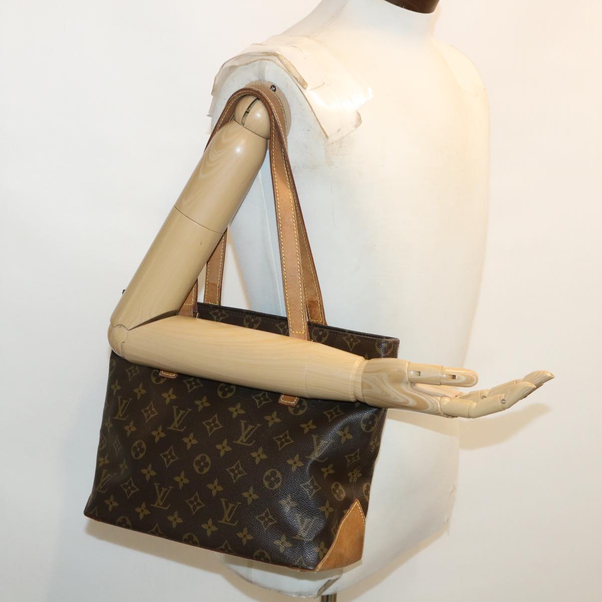 LOUIS VUITTON Monogram Cabas Piano Tote Bag M51148 LV 33691