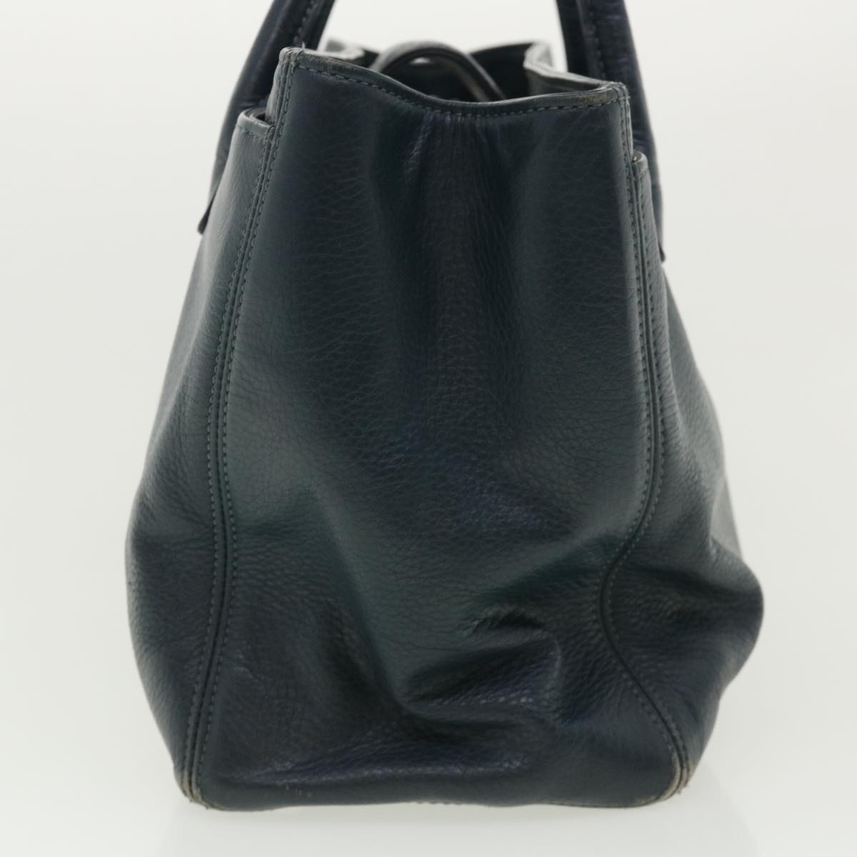 Luxury Chanel Turn Lock Shoulder Bag Leather Blue CC 33945