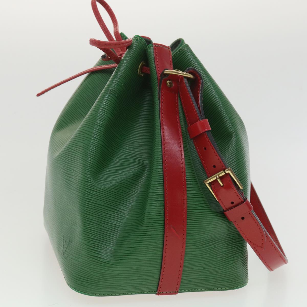LOUIS VUITTON Epi Petit Noe Shoulder Bag Bicolor Red Green M44147 LV 34139