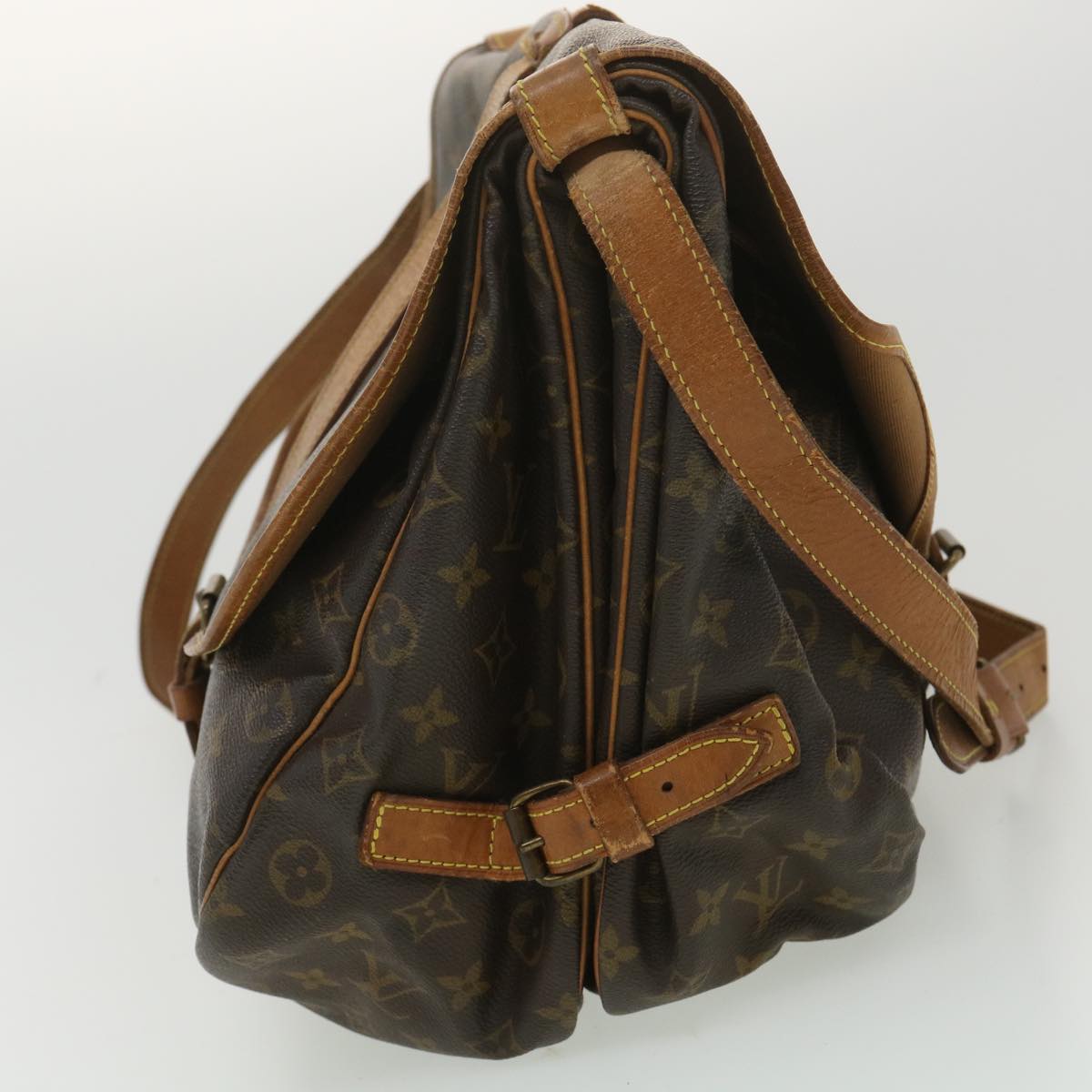 LOUIS VUITTON Monogram Saumur 35 Shoulder Bag M42254 LV 34593