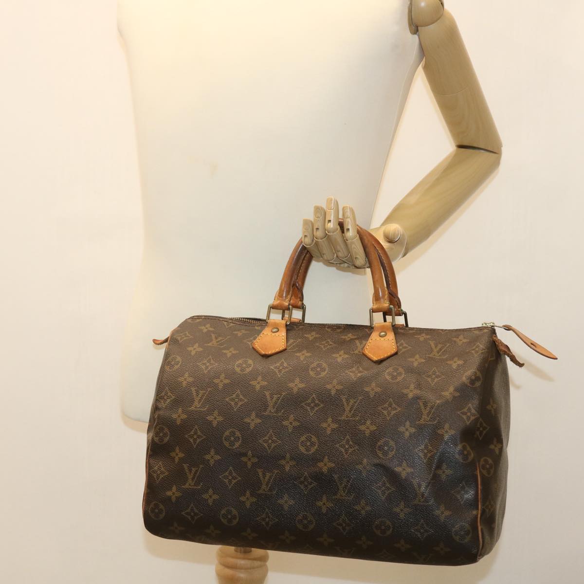 LOUIS VUITTON Monogram Speedy 35 Hand Bag M41524 LV 35294