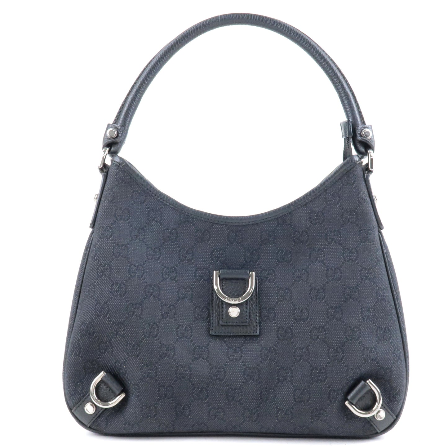 Luxury Gucci Abbey GG Canvas Leather Shoulder Bag Black 268637
