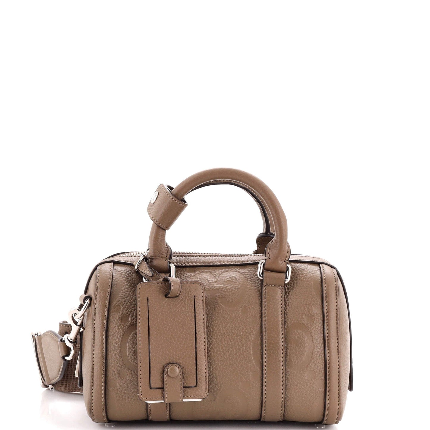 Luxury Gucci Trending 2025 Duffle Bag Jumbo GG Embossed Leather Mini