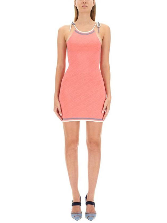 Luxury Fendi midi dress FZDA98ANZE F1K9Y RED