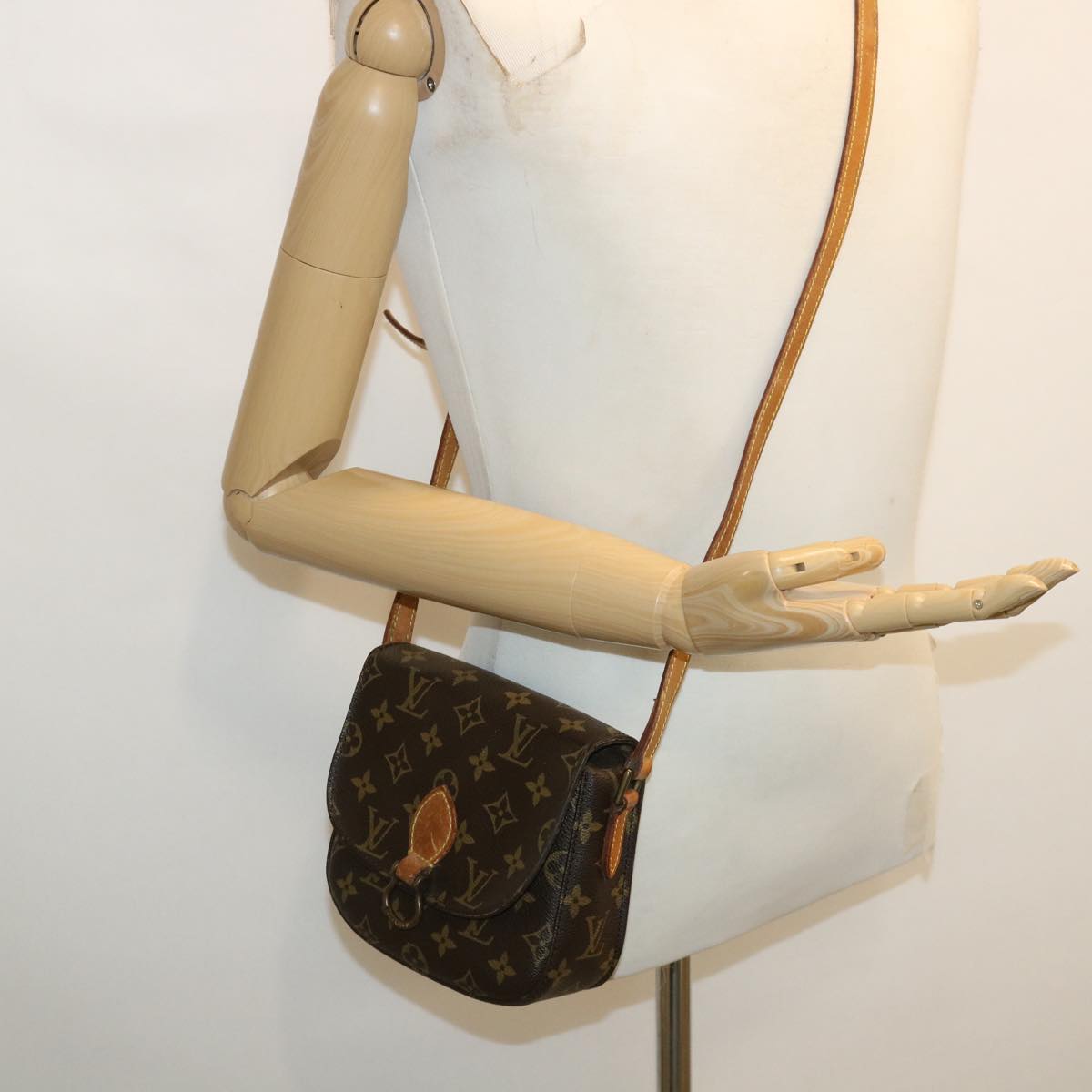 LOUIS VUITTON Monogram Saint Cloud PM Shoulder Bag M51244 LV 35532