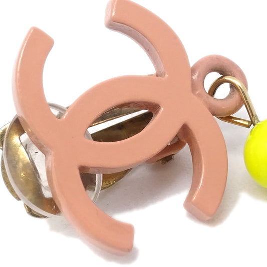 Luxury Chanel Dangle Earrings Pink 03S