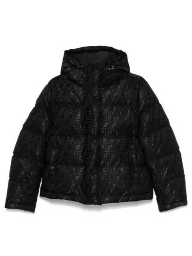 Luxury Fendi Monogram Technical Fabric Down Padding Black