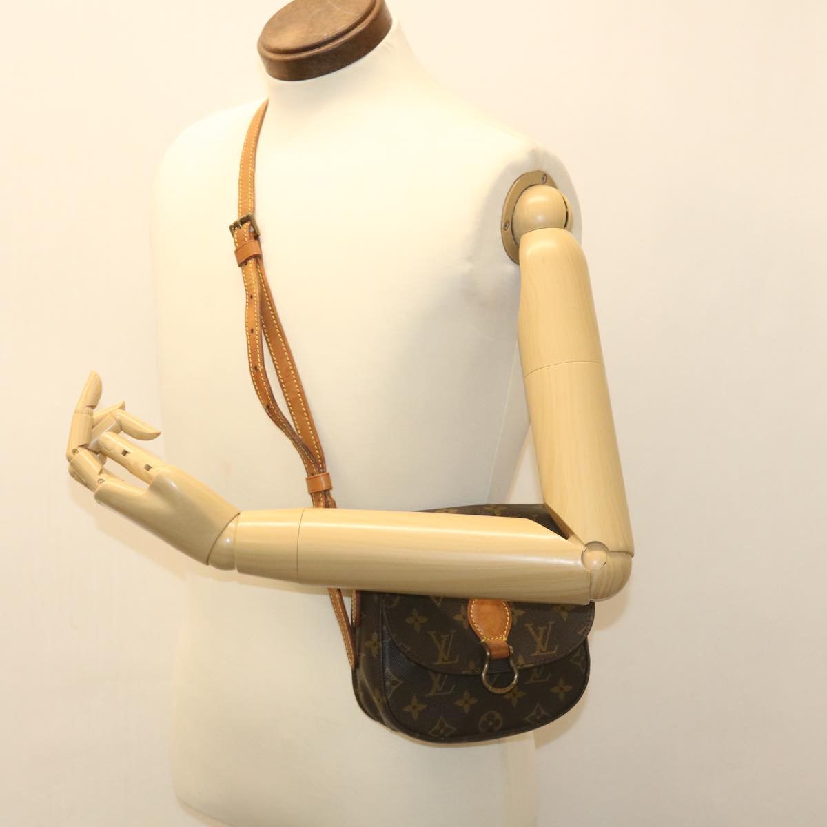 LOUIS VUITTON Monogram Saint Cloud PM Shoulder Bag M51244 LV 36002