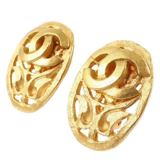 Chanel Gold Plated Vintage Earrings 95A