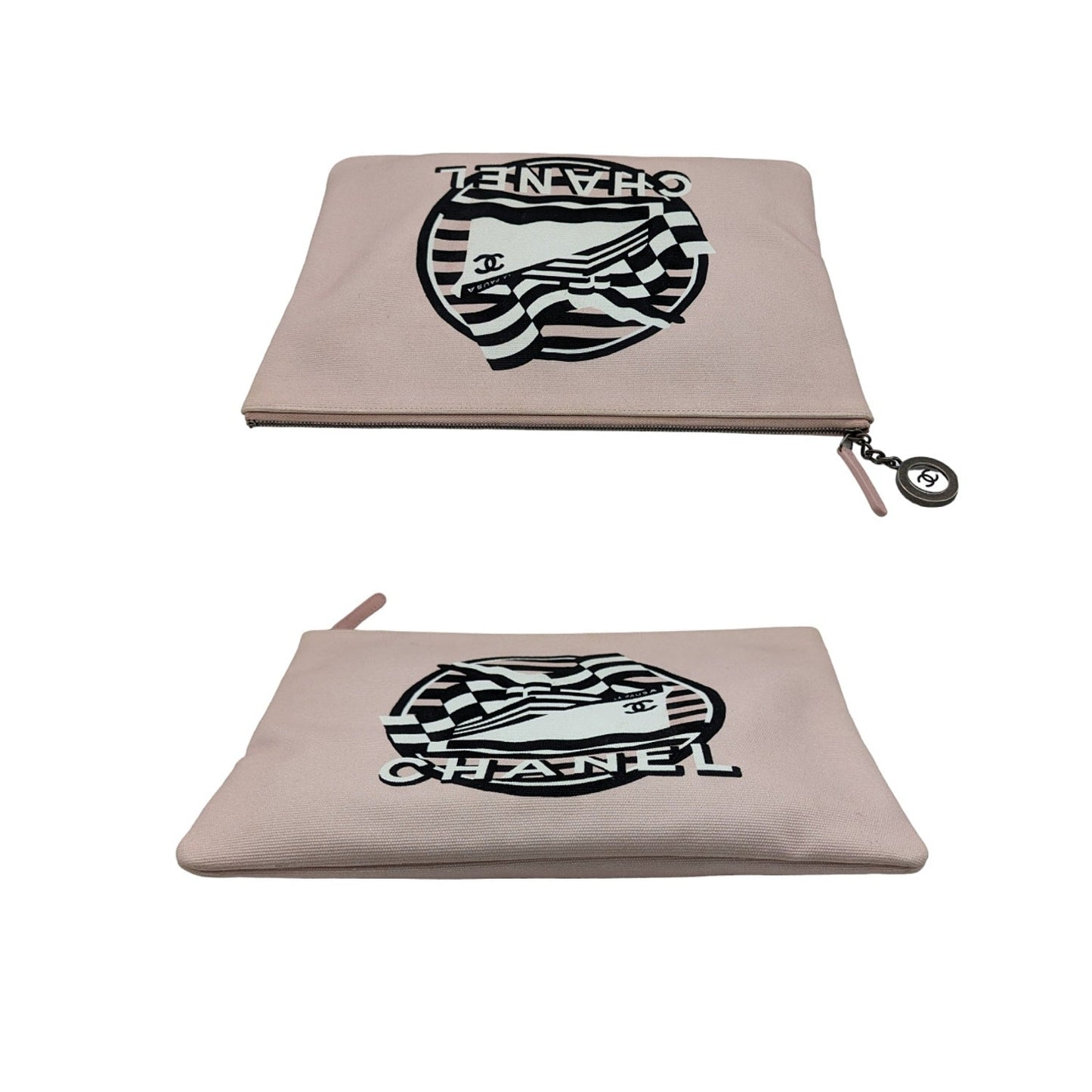 Luxury Chanel bag La Pausa Bay Pouch O-Case Light Pink