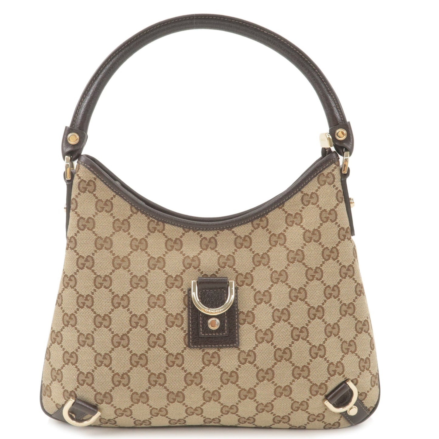 Luxury Gucci Trending 2025 Abbey GG Canvas Leather Shoulder Bag Beige Brown 130738