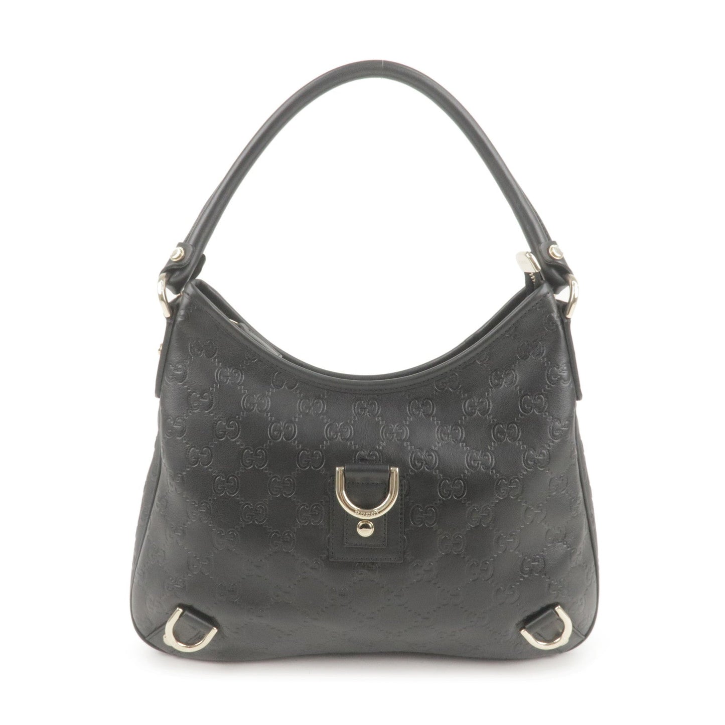 Luxury Gucci Abbey Guccissima Leather Shoulder Bag Black 130738