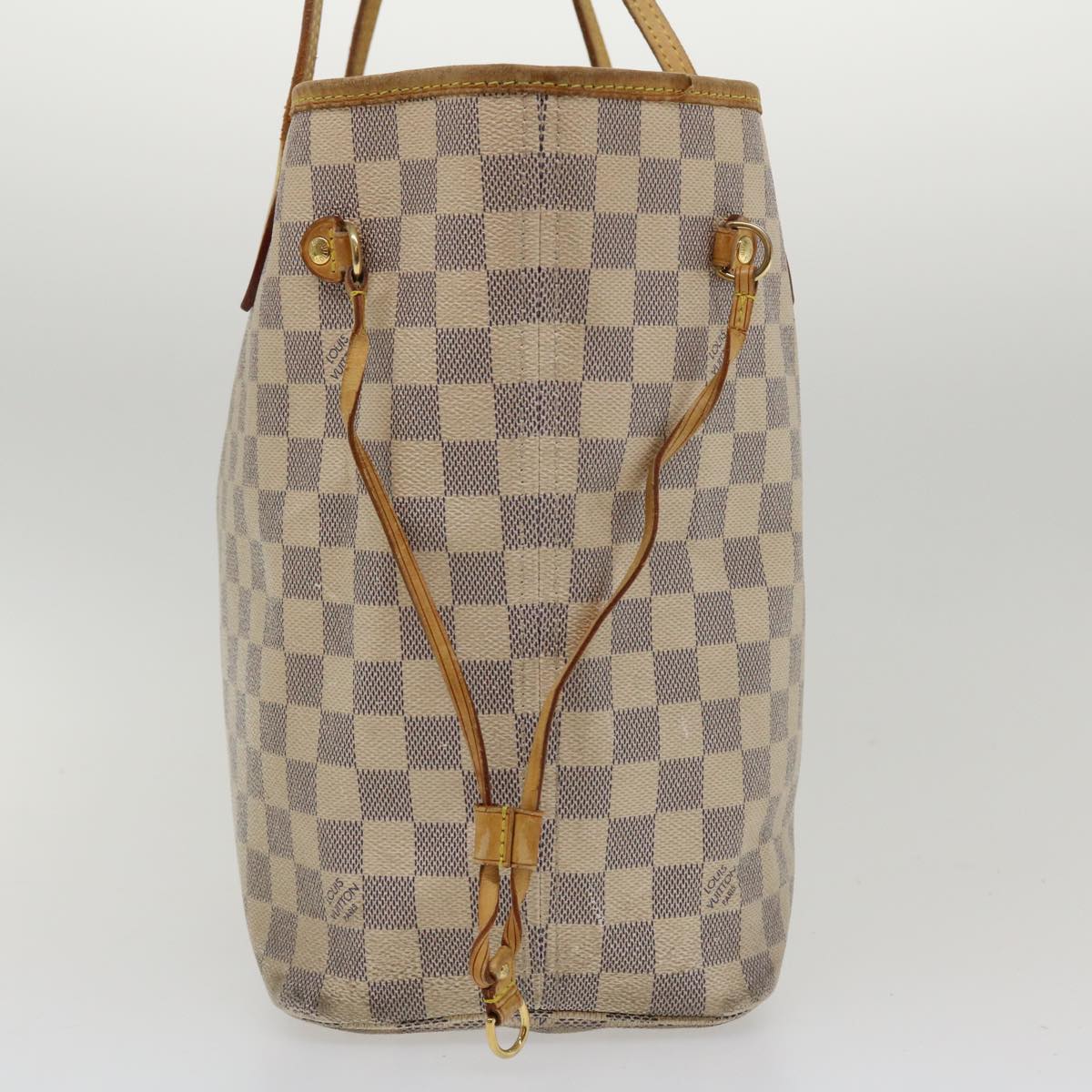 LOUIS VUITTON Damier Azur Neverfull MM Tote Bag N41605 LV 36954