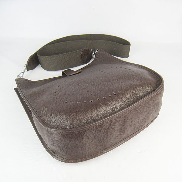 Luxury Hermes Evelyne I handbag H6309 dark coffee