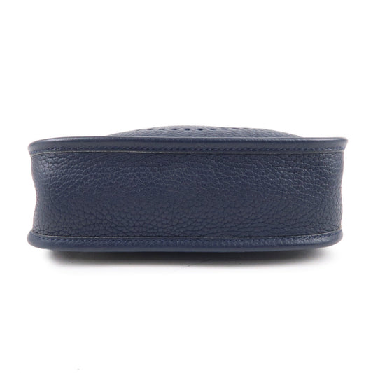 Luxury Hermes Taurillon Clemence Evelyne TPM Amazon Shoulder Bag Navy