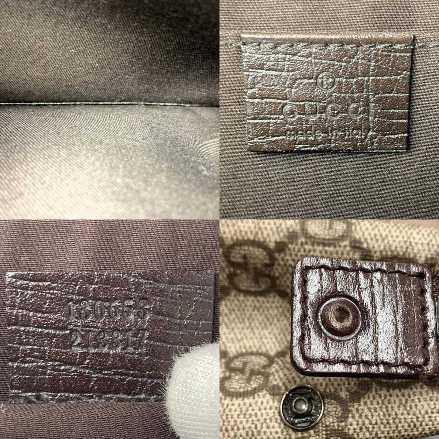 Gucci Baguette Canvas Clutch Bag ()