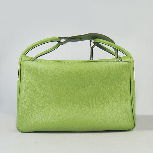 Luxury Hermes Lindy 34cm handbag 6208 green Silver