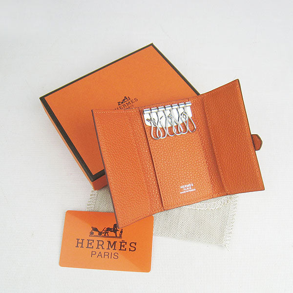 Luxury Hermes Wallet H022 Accessory Cow Leather Orange