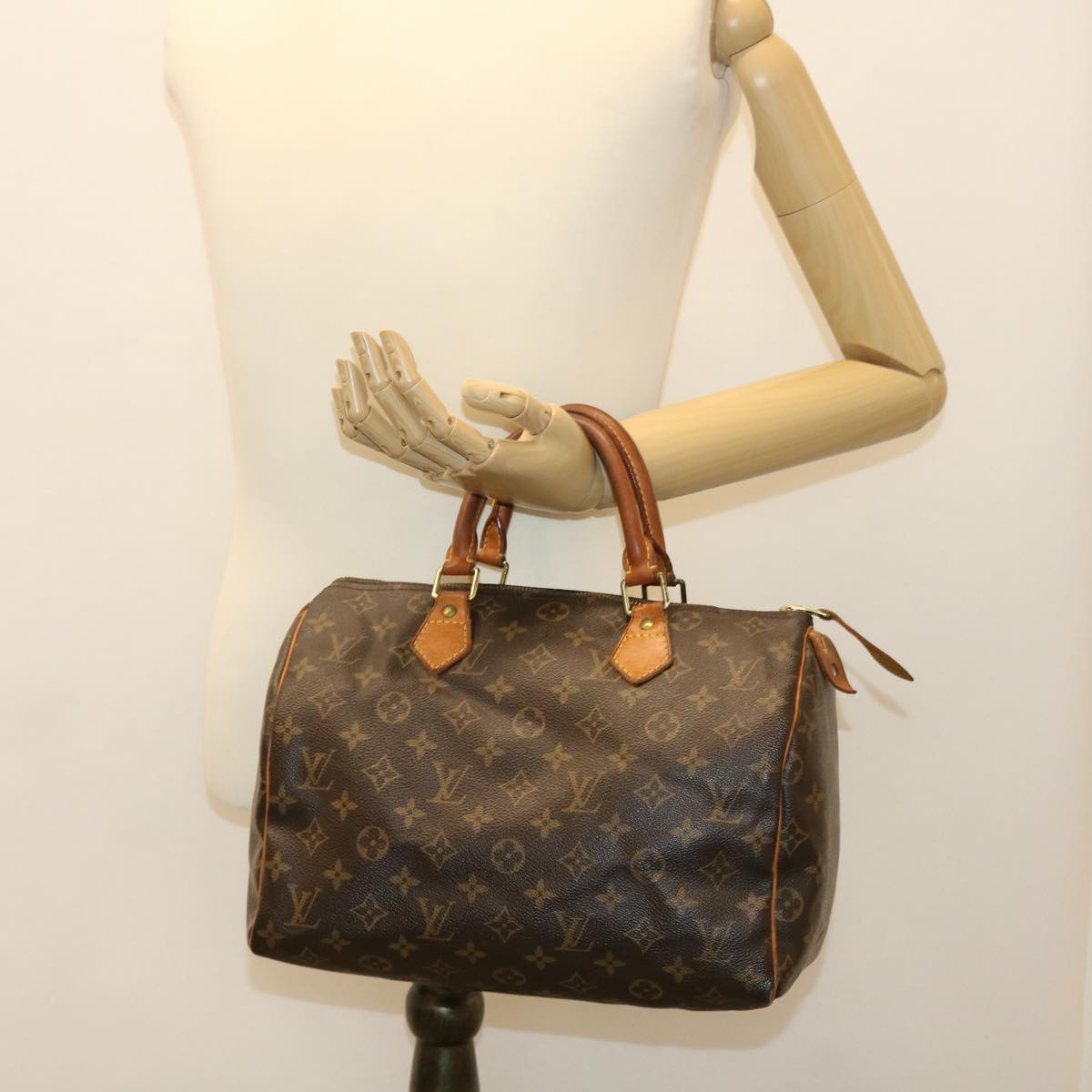 LOUIS VUITTON Monogram Speedy 30 Hand Bag M41526 LV 37784