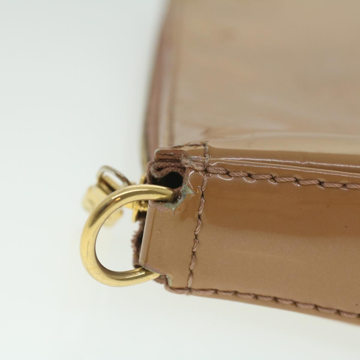 LOUIS VUITTON Vernis Pochette Accessoires Pouch Rose Velours M91575 37888