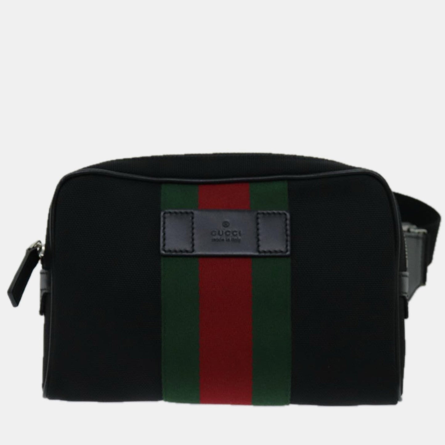 Luxury Gucci Trending 2025 Black Canvas Web Belt bag